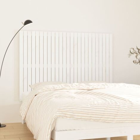 Tête de lit murale - Design industriel - Pour Lit adulte - Blanc 159,5x3x110 cm Bois massif de pin Chic-109632 (1/5)
