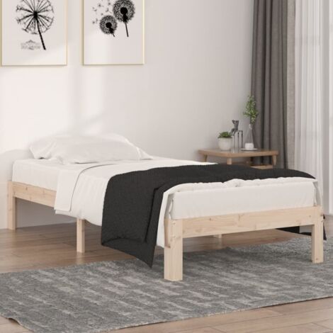 Cadre De Lit Moderne: Simple - Lit Simple - Bois massif 90x190 cm Simple Chic-132226 (1/5)
