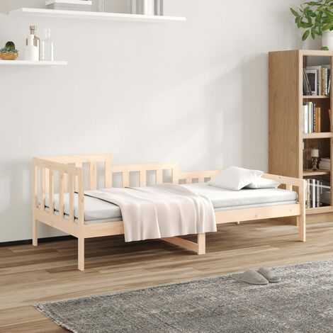Cadre De Lit Moderne: Simple - Lit Simple - Lit de jour 90x190 cm Bois de pin massif Chic-131251 (1/5)