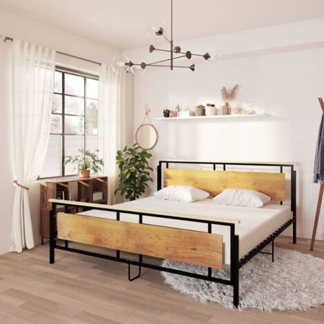 Cadre De Lit Moderne: King Size - Lit Double - Métal 200x200 cm Chic-224284 (1/5)