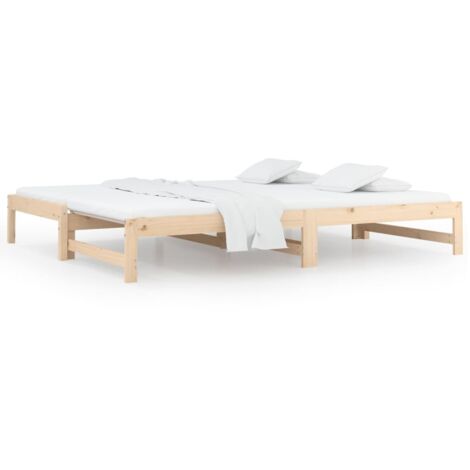 Lit coulissant 2x(90x200) cm Bois de pin massif (1/5)