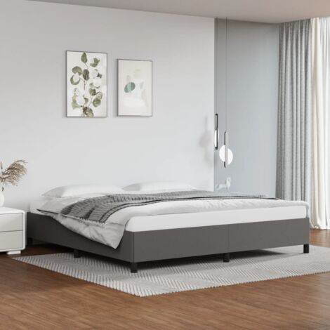 Cadre De Lit Moderne: King Size - Lit Double - Gris 200x200 cm Similicuir Chic-817592 (1/5)