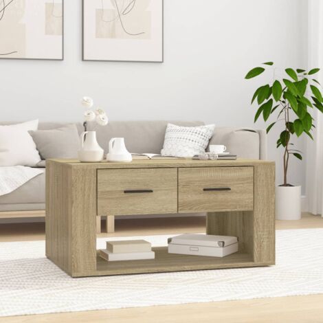 Table basse de salon, Table Café, Chêne sonoma 80x50x40 cm Bois d'ingénierie OIB1049E (1/5)