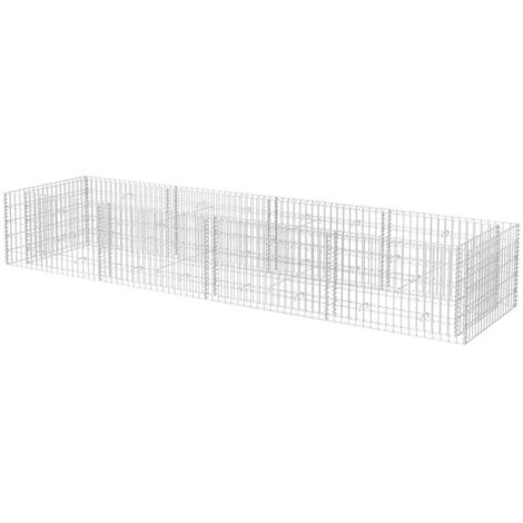 INLIFE Lit surélevé à gabion Acier 360x90x50 cm (1/5)