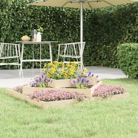 Bac à fleurs - Jardinière pour extérieur/intérieur jardin terrasse balcon - 112x112x27 cm Bois massif de pin Chic-788311 (1/5)