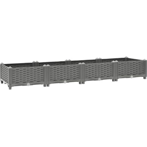Bac à fleurs - Jardinière pour extérieur/intérieur jardin terrasse balcon - 160x40x23 cm Polypropylène Chic-948006 (1/5)