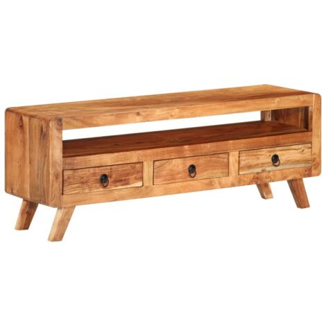 Meuble TV Moderne - Meuble de rangement - Buffet Salon - 110x30x40 cm Bois d'acacia massif Chic-643764 (1/5)