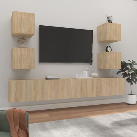 Ensemble de meubles TV 6 pcs Moderne - Meubles de rangement - Buffet Salon - Chêne sonoma Bois d'ingénierie Chic-968631 (1/5)