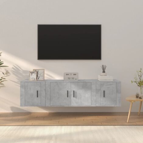 Ensemble de meubles TV 3 pcs Moderne - Meubles de rangement - Buffet Salon - Gris béton Bois d'ingénierie Chic-165236 (1/5)