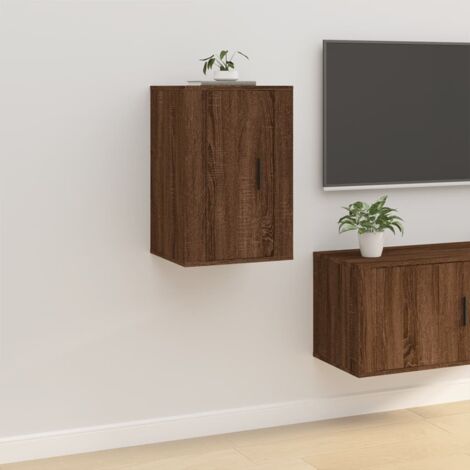 Meuble TV mural Moderne - Meuble de rangement - Buffet Salon - Chêne marron 40x34, 5x60 cm Chic-186608 (1/5)