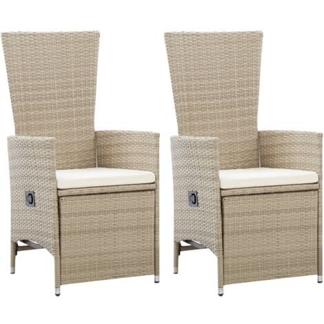 Ensemble Table et Chaise de Jardin 5 pcs - Ensemble de salle à manger de jardin Beige BV696385 - BonneVie (1/5)