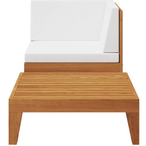 Salon de jardin 2 pcs - Canapé de jardin - Ensembles de Meubles d'exterieur - avec coussins Bois d'acacia solide Chic-722427 (1/5)