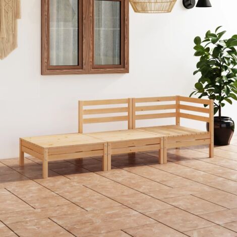 Salon de jardin 3 pcs - Canapé de jardin - Ensembles de Meubles d'exterieur - Bois de pin massif Chic-408370 (1/5)