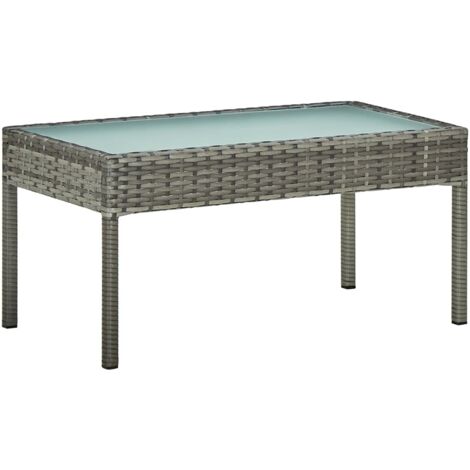 Salon de jardin 4 pcs - Canapé de jardin - Ensembles de Meubles d'exterieur - avec coussins Résine tressée Gris Chic-312048 (1/5)