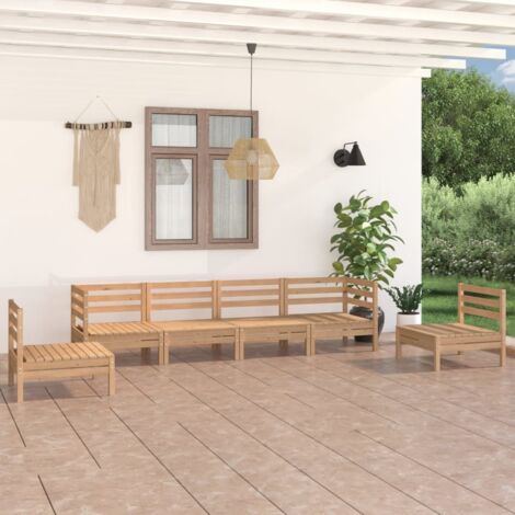 Salon de jardin 6 pcs - Canapé de jardin - Ensembles de Meubles d'exterieur - Bois de pin massif Chic-309131 (1/5)