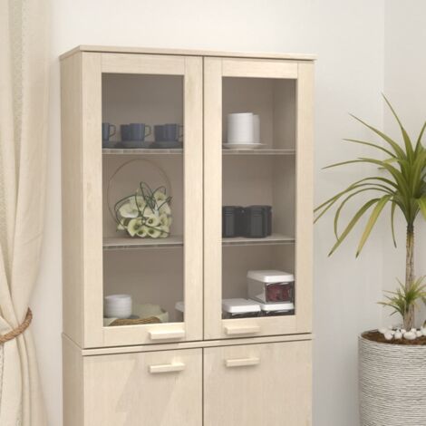 Dessus de buffet, Commode Armoire Luxueux, pour Salon Chambre Entrée Cuisine, Marron miel 85x35x100 cm Bois massif de pin OIB5539E (1/5)