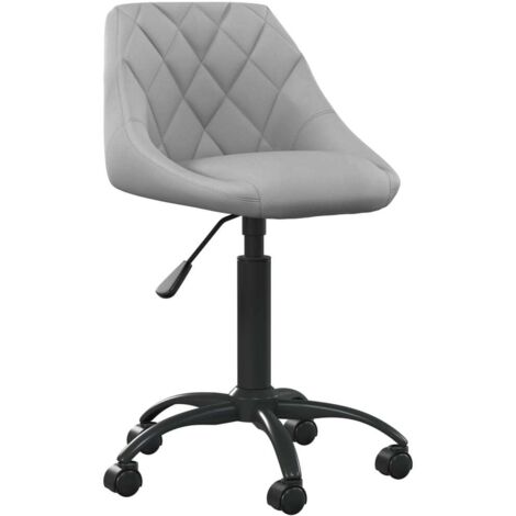 Chaise de bureau Fauteuil de bureau Ergonomique Gris clair Velours 18148 (1/5)