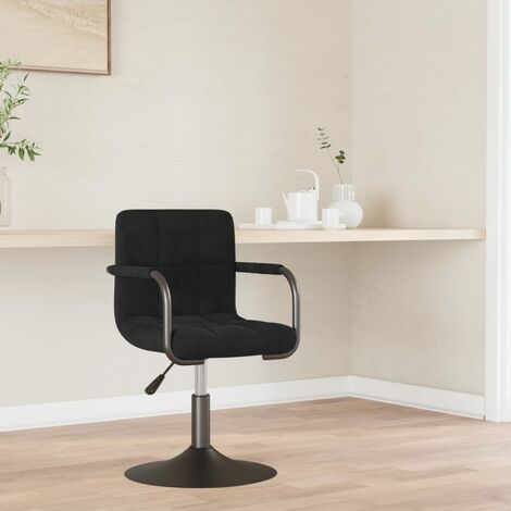 Tabouret de bar Style Contemporain Chaise de bar Noir Velours 75664 (1/5)