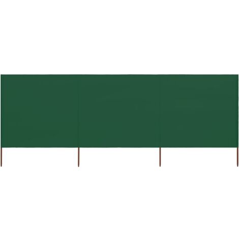 Paravent 3 panneaux Cloison de séparation Pour Jardin, Balcon, Terrasse Tissu 400 x 160 cm Vert 93273 (1/5)