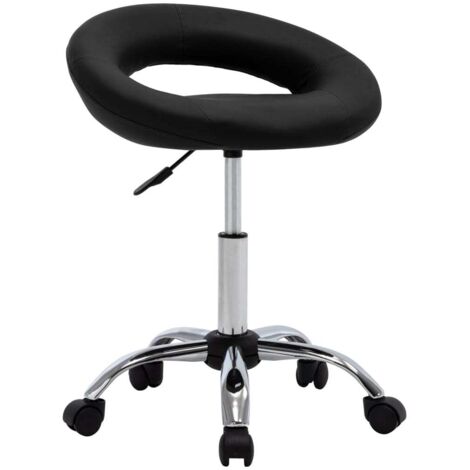 Chaise pivotante Chaise de salle à manger Chaise de cuisine Noir Similicuir 30218 (1/5)
