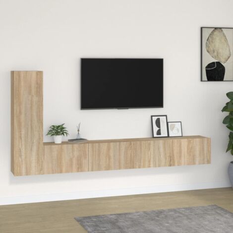 Ensemble de meubles TV 3 pcs pour Salon - Armoire TV Chêne sonoma Bois d'ingénierie BV981975 - BonneVie (1/5)