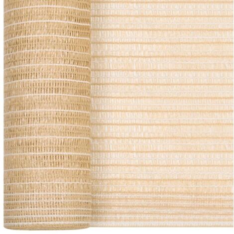 Filet brise-vue 2x25 m PEHD 195 g/m² beige (1/4)