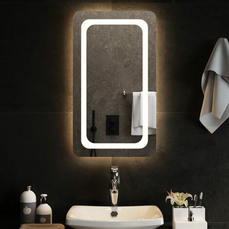 Miroir lumineux de salle de bain à LED Style baroque - 40x70 cm BV104809 - BonneVie (1/4)