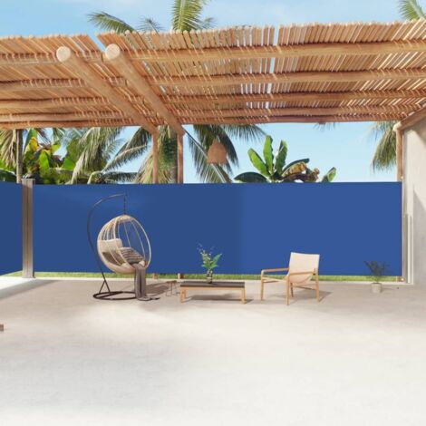 INLIFE Auvent latéral rétractable Bleu 200x1200 cm (1/5)