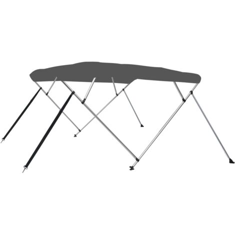 Auvent bimini à 4 arceaux pour Bateau - Contemporain - Anthracite 243x196x137 cm Chic-635231 (1/5)