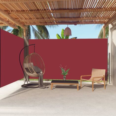 Auvent de Balcon Anti-Soleil - latéral rétractable - Auvent de jardin terrasse bistro - Rouge 200x600 cm Chic-150596 (1/5)