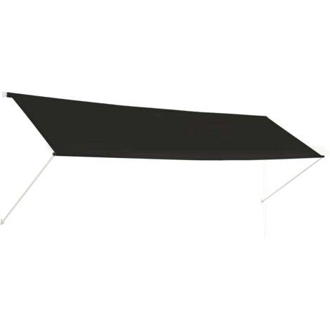 Auvent de Balcon Anti-Soleil - rétractable - Auvent de jardin terrasse bistro - 400x150 cm Anthracite Chic-742752 (1/5)