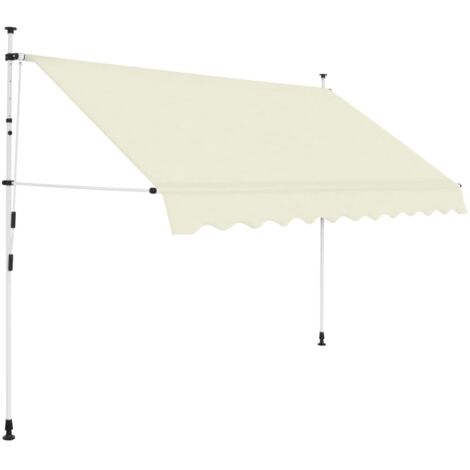 Auvent de Balcon Anti-Soleil - manuel rétractable - Auvent de jardin terrasse bistro - 300 cm Crème Chic-434299 (1/5)