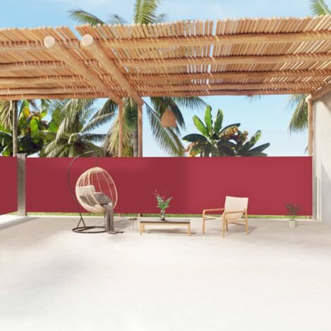 Auvent de Balcon Anti-Soleil - latéral rétractable - Auvent de jardin terrasse bistro - Rouge 160x1200 cm Chic-920069 (1/5)