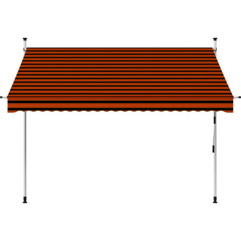 Auvent de Balcon Anti-Soleil - manuel rétractable - Auvent de jardin terrasse bistro - 250 cm Orange et marron Chic-282707 (1/5)