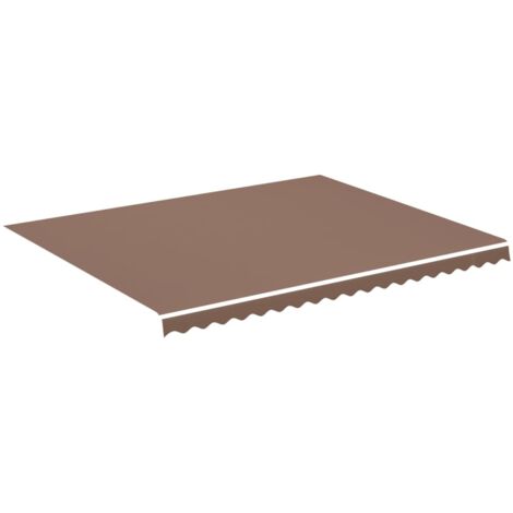 Tissu de remplacement pour auvent, Design moderne, Tissu pour Marquise, Marron 4,5x3,5 m OIB6241E (1/5)