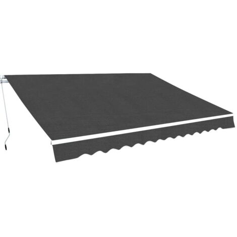 Auvent de Balcon Anti-Soleil - pliable manuel - Auvent de jardin terrasse bistro - 500 cm Anthracite Chic-739430 (1/5)