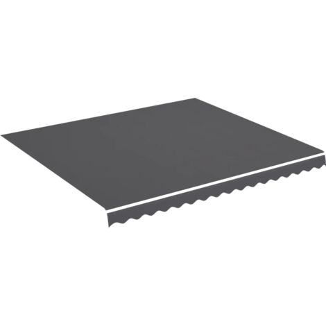 Tissu de remplacement pour auvent, Design moderne, Tissu pour Marquise, Anthracite 4x3,5 m OIB9470E (1/5)