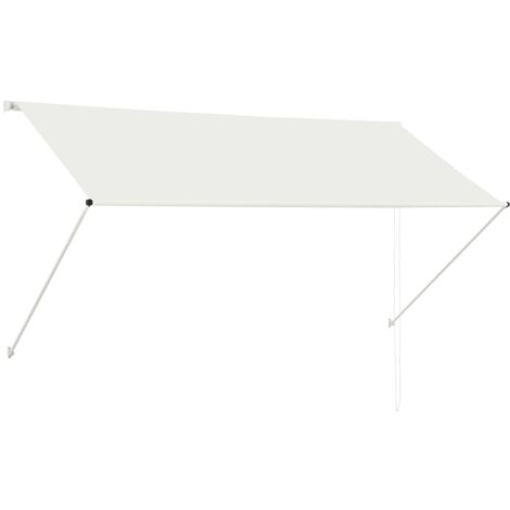 Auvent Marquise rétractable, Store Banne pour Jardin Balcon Terrasse, 250x150 cm Crème OIB6793E (1/5)