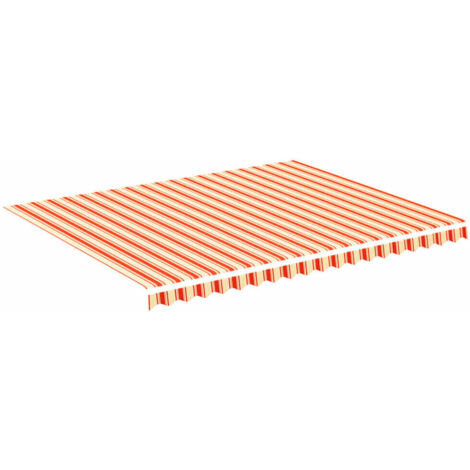 Tissu de remplacement pour auvent, Design moderne, Tissu pour Marquise, Jaune et orange 4,5x3,5 m OIB9234E (1/5)