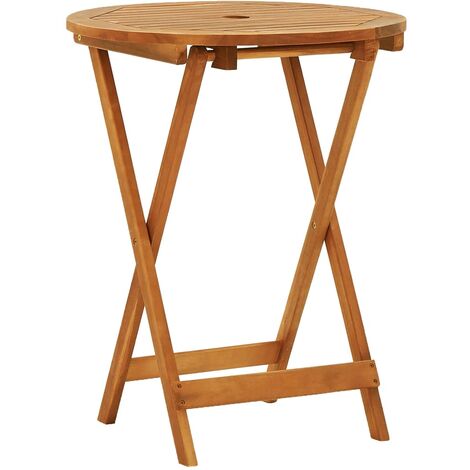 Table de jardin Contemporain - Table à manger de jardin - pliable Ø60x75 cm Bois d'eucalyptus solide Chic-542305 (1/5)