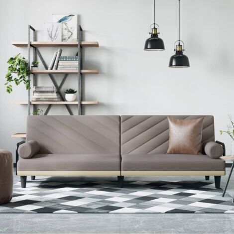 Canapé-lit  Canapé fixe Canapé convertible  avec accoudoirs taupe tissu 89993 (1/5)