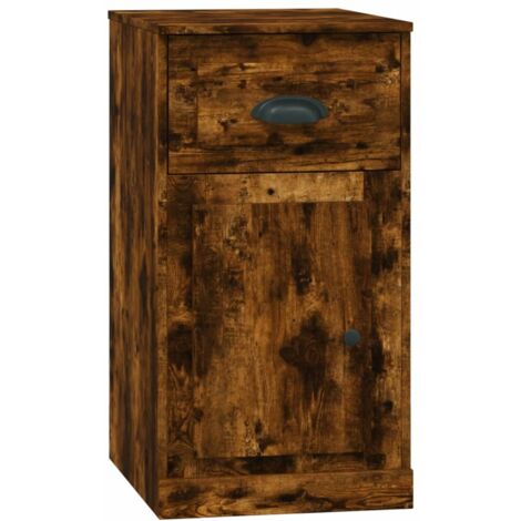 Armoire latérale avec tiroir chêne fumé 40x50x75 (1/5)