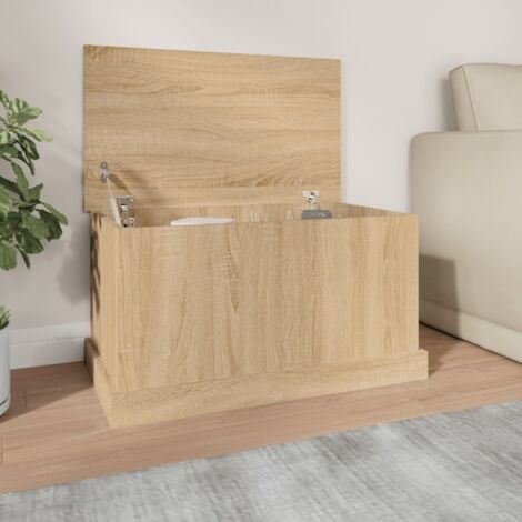 Boîte de rangement Coffre de rangement chêne sonoma 70x40x38 cm bois d'ingénierie 89880 (1/5)