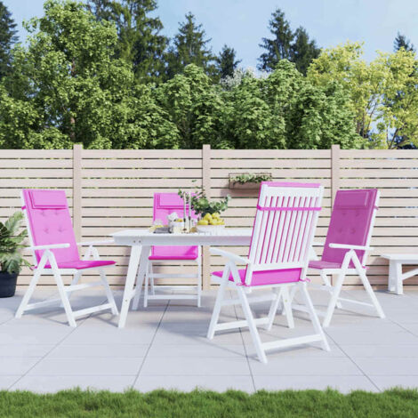 Lot de 4 Coussins de chaise à dossier haut Coussin Déco confort rose tissu oxford 29717 (1/5)