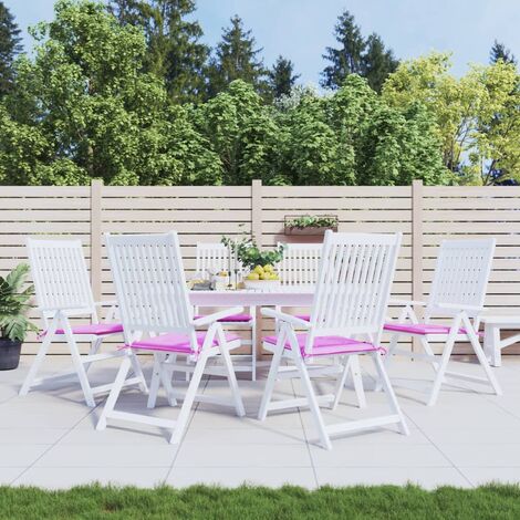 Lot de 6 Coussins de chaise de jardin Coussin Déco confort rose 50x50x3 cm tissu 49912 (1/5)