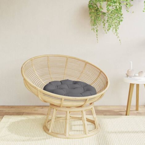 Coussin rond Coussin Déco confort anthracite Ø 60 x11 cm tissu oxford 61662 (1/5)