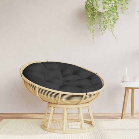 Coussin rond Coussin Déco confort noir Ø 100 x11 cm tissu oxford 34057 (1/5)