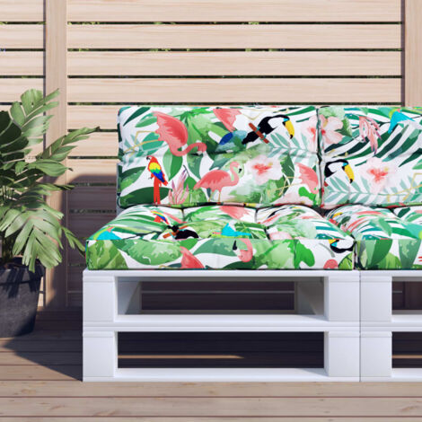 Coussin de palette multicolore  Coussin Déco confort  70x40x12 cm tissu 59743
