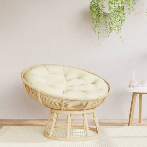 Coussin rond Coussin Déco confort crème Ø 100 x11 cm tissu oxford 62046 (1/5)