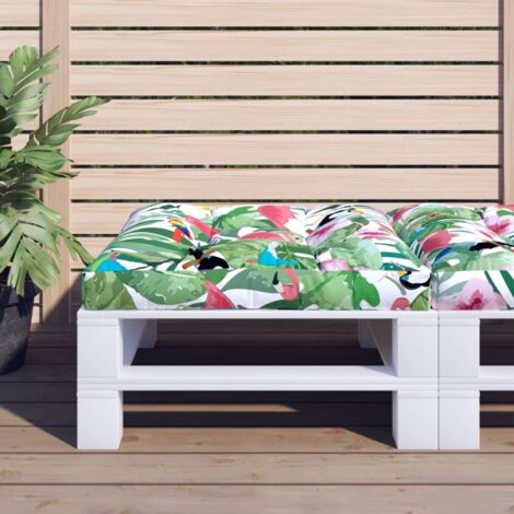 Coussin de palette multicolore Coussin Déco confort 70x70x12 cm tissu 70529 (1/5)